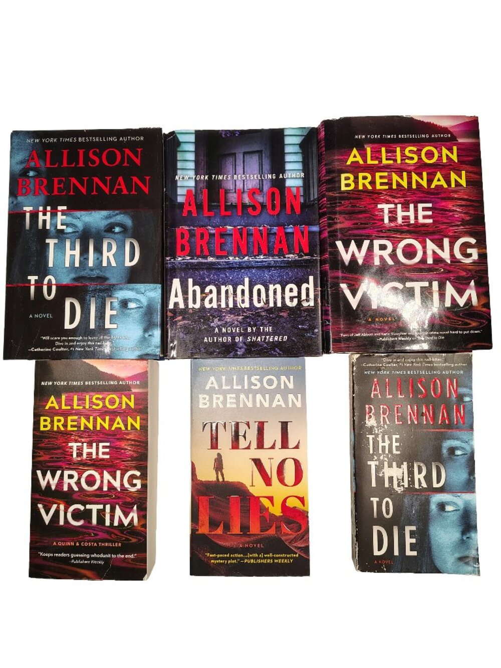 6-Book Allison Brennan Romance Thriller Novel Collection Bundle Set
